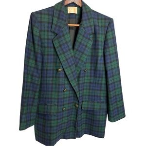 Vintage 80’s Green Pendleton Double Breasted Blazer